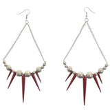 Mi Amore Dangle-Earrings Silver-Tone/Red