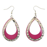 Mi Amore Dangle-Earrings Silver-Tone/Pink