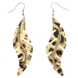 Mi Amore Feather Dangle-Earrings Multicolor/White