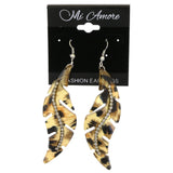 Mi Amore Feather Dangle-Earrings Multicolor/White