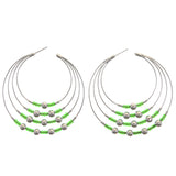 Mi Amore Dangle-Earrings Silver-Tone/Green