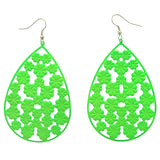 Mi Amore Flower Dangle-Earrings Green