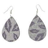Mi Amore Lips Dangle-Earrings Silver-Tone/Gray