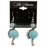 Mi Amore Dangle-Earrings Silver-Tone/Blue