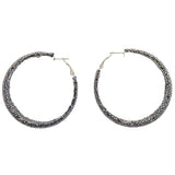 Mi Amore Dangle-Earrings Silver-Tone/Black