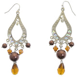 Mi Amore Iridescent Dangle-Earrings Silver-Tone/Brown