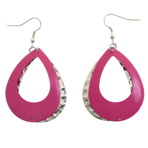 Mi Amore Dangle-Earrings Pink/Silver-Tone