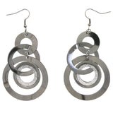 Mi Amore Dangle-Earrings Silver-Tone/White