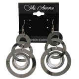 Mi Amore Dangle-Earrings Silver-Tone/White