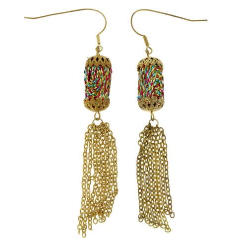 Mi Amore Tassel-Earrings Gold-Tone/Multicolor