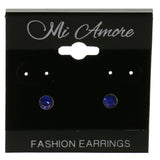 Mi Amore Post-Earrings Blue/Silver-Tone