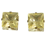 Mi Amore Post-Earrings Yellow/Silver-Tone