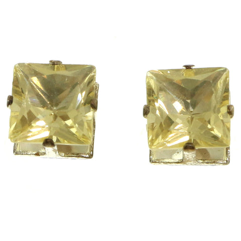 Mi Amore Post-Earrings Yellow/Silver-Tone