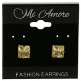 Mi Amore Post-Earrings Yellow/Silver-Tone