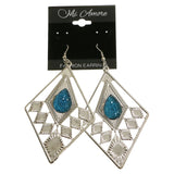 Mi Amore Dangle-Earrings Silver-Tone/Blue