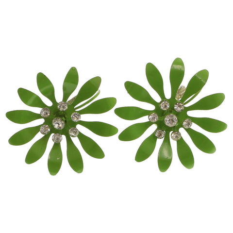 Mi Amore Flower Post-Earrings Green