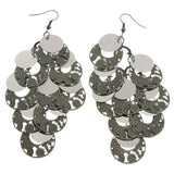 Mi Amore Leaf Dangle-Earrings Dark-Silver/Silver-Tone