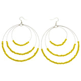 Mi Amore Dangle-Earrings Yellow/Silver-Tone