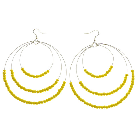 Mi Amore Dangle-Earrings Yellow/Silver-Tone