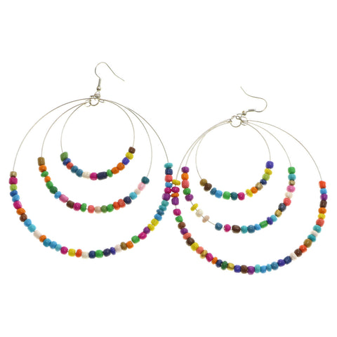 Mi Amore Dangle-Earrings Multicolor/Silver-Tone