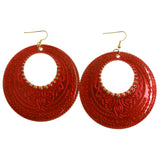 Mi Amore Dangle-Earrings Red/Gold-Tone