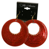 Mi Amore Dangle-Earrings Red/Gold-Tone