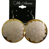 Mi Amore Flower Dangle-Earrings White/Gold-Tone