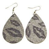 Mi Amore Lips Kiss Dangle-Earrings Gray