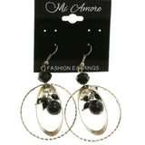 Mi Amore Dangle-Earrings Silver-Tone/Black