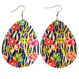 Mi Amore Zebra  Flower Dangle-Earrings Multicolor