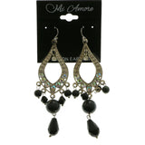 Mi Amore Dangle-Earrings Silver-Tone/Black