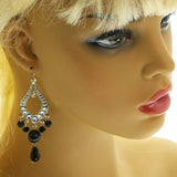 Mi Amore Dangle-Earrings Silver-Tone/Black