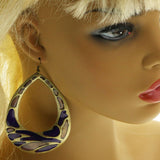Mi Amore Dangle-Earrings Bronze-Tone & Purple