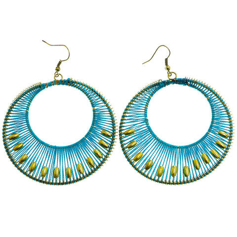 Mi Amore Dangle-Earrings Blue/Gold-Tone