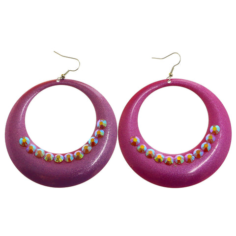 Mi Amore Dangle-Earrings Purple