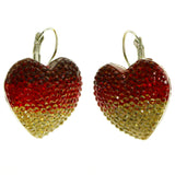 Mi Amore Heart Dangle-Earrings Pink/Red