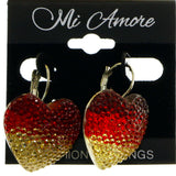 Mi Amore Heart Dangle-Earrings Pink/Red