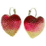 Mi Amore Heart Dangle-Earrings White/Red