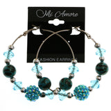 Mi Amore Hoop-Earrings BL/Silver-Tone