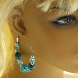 Mi Amore Hoop-Earrings BL/Silver-Tone