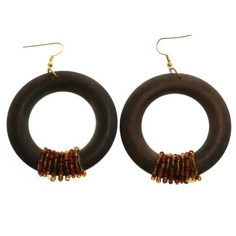 Mi Amore Dangle-Earrings Brown/Red