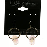 Mi Amore Dangle-Earrings Silver-Tone/Pink