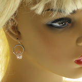 Mi Amore Dangle-Earrings Silver-Tone/Pink