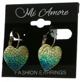 Mi Amore Heart Dangle-Earrings Blue/White