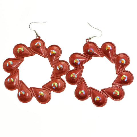 Mi Amore Dangle-Earrings Red