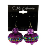 Mi Amore Dangle-Earrings Purple