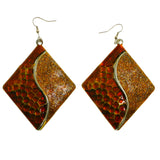 Mi Amore Dangle-Earrings Brown/Silver-Tone