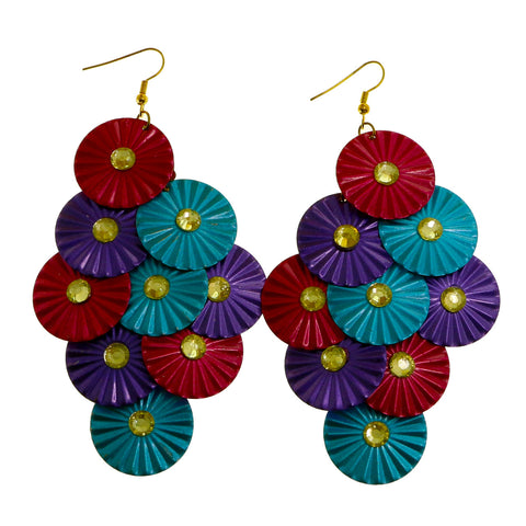 Mi Amore Dangle-Earrings Multicolor/Gold-Tone