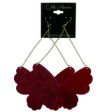 Mi Amore Butterfly Dangle-Earrings Pink/Red