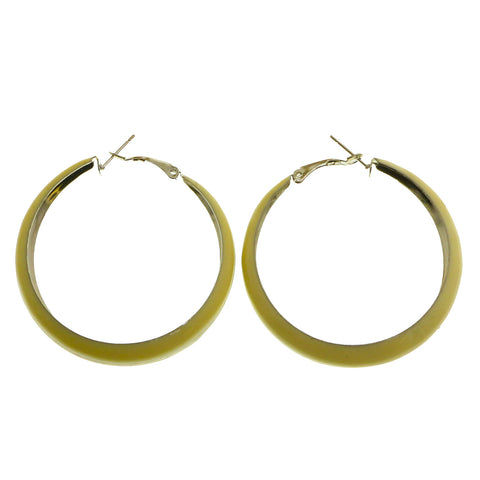 Mi Amore Hoop-Earrings White/Silver-Tone